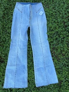 Free People Light Blue Flared Jeans
